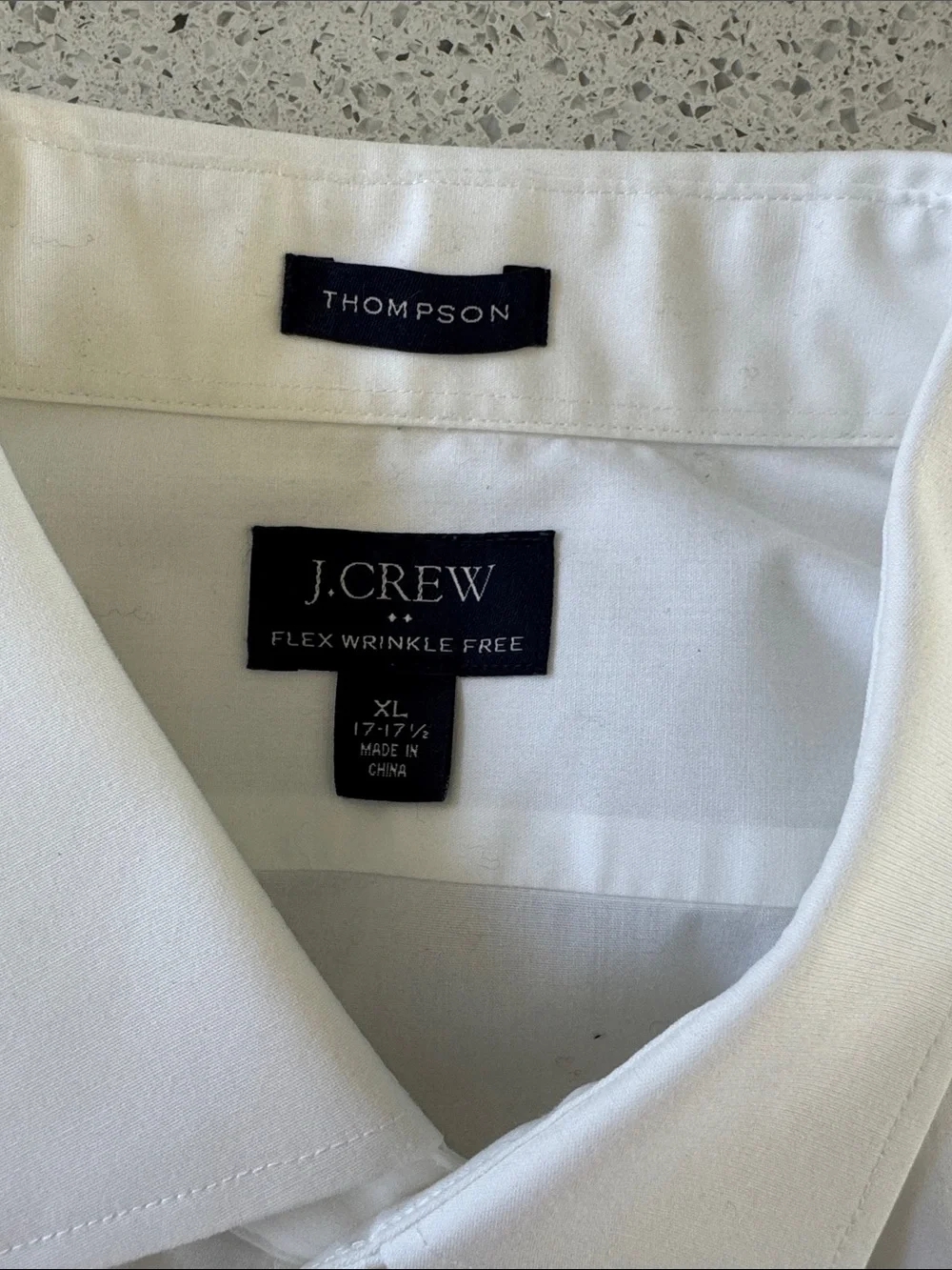J. Crew White Long-Sleeve Dress Shirt with Chest Pocket